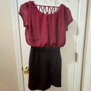 Red and Black mini dress